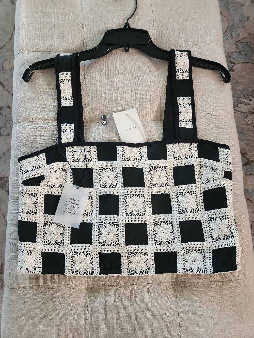 NWT Tularosa Anna Top in Black & Ivory - Picture 6 of 8